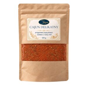 Opakowanie przyprawy Cajun Delikatny 500 g na białym tle