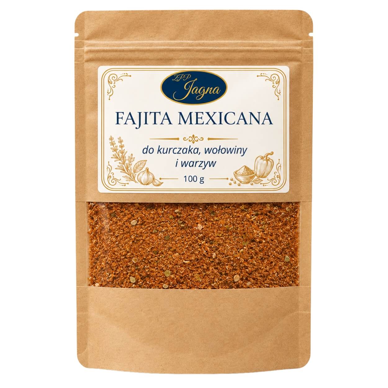 Przyprawa Fajita Mexicana ZPP Jagna 100 g w opakowaniu z przezroczystym okienkiem