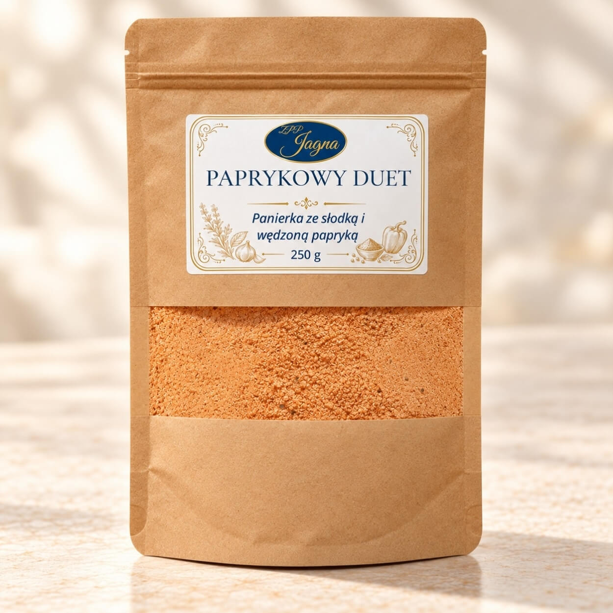 keto panierka paprykowa Paprykowy Duet 250 g - opakowanie na jasnym blacie