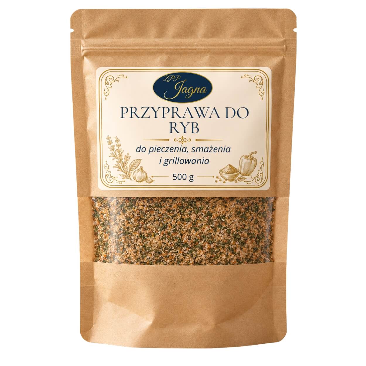 Przyprawa do ryb ZPP Jagna 500 g – przód opakowania na białym tle