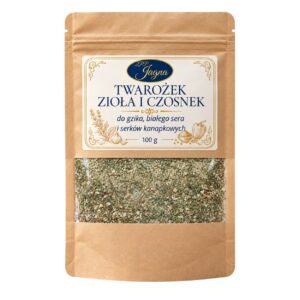Opakowanie przyprawy Twarożek Zioła i Czosnek 100 g na białym tle